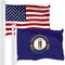G128 Combo Pack: American USA Flag 3x5 Ft & Kentucky Flag 3x5 Ft, Both Printed 150D Polyester, Indoor/Outdoor, Brass Grommets